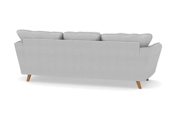 Trend Lyx 3-seters Høyrevendt L-formet Sjeselongsofa i Stoff - Lys grå - Møbler - Sofaer - Sofaer med sjeselong - 4 seters sofa med divan