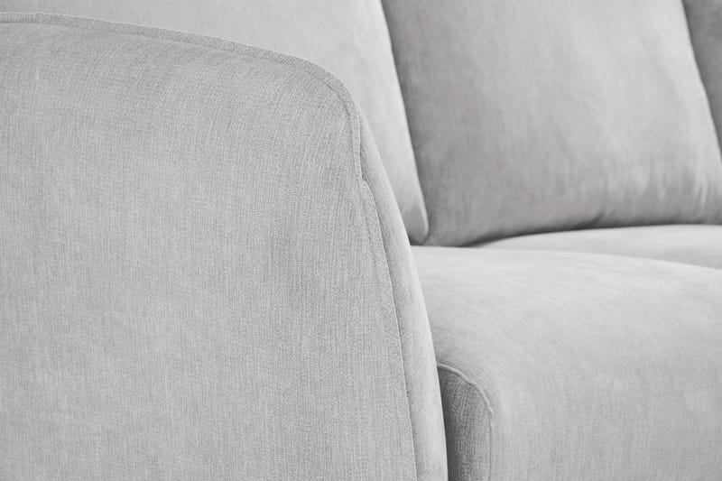 Trend Lyx 3-seters Høyrevendt L-formet Sjeselongsofa i Stoff - Lys grå - Møbler - Sofaer - Sofaer med sjeselong - 4 seters sofa med divan