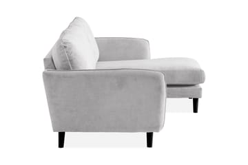 Trend Lyx 3-seters Høyrevendt L-formet Sjeselongsofa i Stoff - Lys grå - Møbler - Sofaer - Sofaer med sjeselong - 4 seters sofa med divan