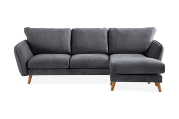 Trend Lyx 3-seters Høyrevendt L-formet Sjeselongsofa i Stoff