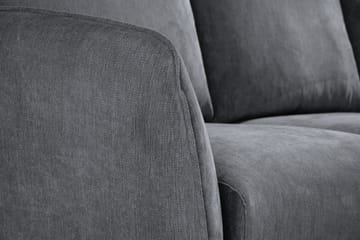 Trend Lyx 3-seters Høyrevendt L-formet Sjeselongsofa i Stoff - Mørk grå - Møbler - Sofaer - Sofaer med sjeselong - 4 seters sofa med divan