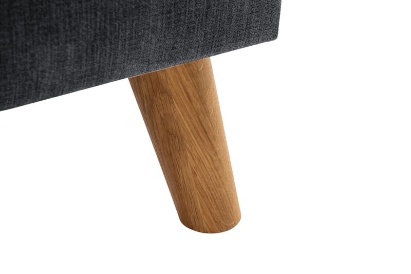 Trend Lyx 3-seters Høyrevendt L-formet Sjeselongsofa i Stoff - Mørk grå - Møbler - Sofaer - Sofaer med sjeselong - 4 seters sofa med divan