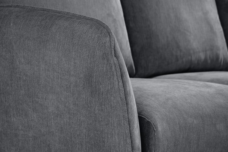 Trend Lyx 3-seters Høyrevendt L-formet Sjeselongsofa i Stoff - Mørk grå - Møbler - Sofaer - Sofaer med sjeselong - 4 seters sofa med divan
