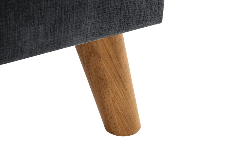 Trend Lyx 3-seters Høyrevendt L-formet Sjeselongsofa i Stoff - Mørk grå - Møbler - Sofaer - Sofaer med sjeselong - 4 seters sofa med divan