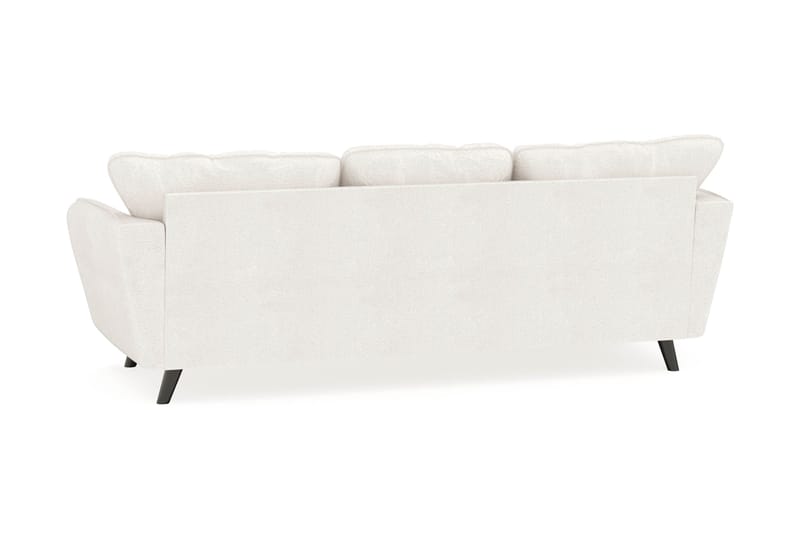 Trend Lyx 3-seters Venstrevendt L-formet Sjeselongsofa i Bouclé - Hvit - Møbler - Sofaer - Sofaer med sjeselong - 4 seters sofa med divan