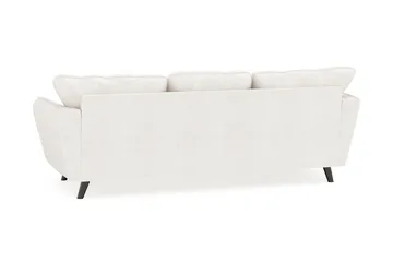 Trend Lyx 3-seters Venstrevendt L-formet Sjeselongsofa i Bouclé - Hvit - Møbler - Sofaer - Sofaer med sjeselong - 4 seters sofa med divan