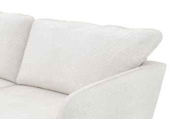 Trend Lyx 3-seters Venstrevendt L-formet Sjeselongsofa i Bouclé - Hvit - Møbler - Sofaer - Sofaer med sjeselong - 4 seters sofa med divan