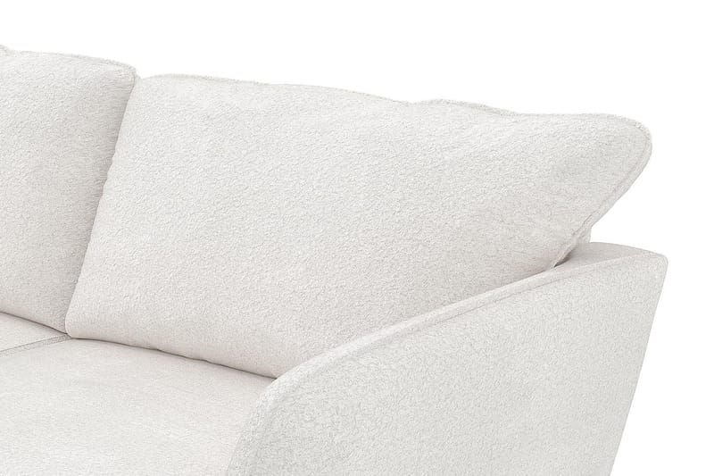 Trend Lyx 3-seters Venstrevendt L-formet Sjeselongsofa i Bouclé - Hvit - Møbler - Sofaer - Sofaer med sjeselong - 4 seters sofa med divan