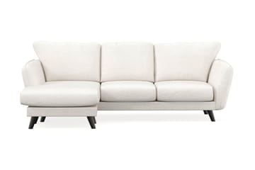 Trend Lyx 3-seters Venstrevendt L-formet Sjeselongsofa i Bouclé - Hvit - Møbler - Sofaer - Sofaer med sjeselong - 4 seters sofa med divan