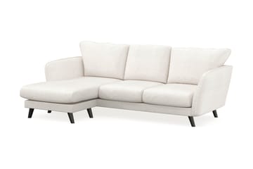 Trend Lyx 3-seters Venstrevendt L-formet Sjeselongsofa i Bouclé - Hvit - Møbler - Sofaer - Sofaer med sjeselong - 4 seters sofa med divan