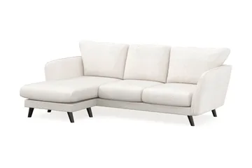 Trend Lyx 3-seters Venstrevendt L-formet Sjeselongsofa i Bouclé - Hvit - Møbler - Sofaer - Sofaer med sjeselong - 4 seters sofa med divan