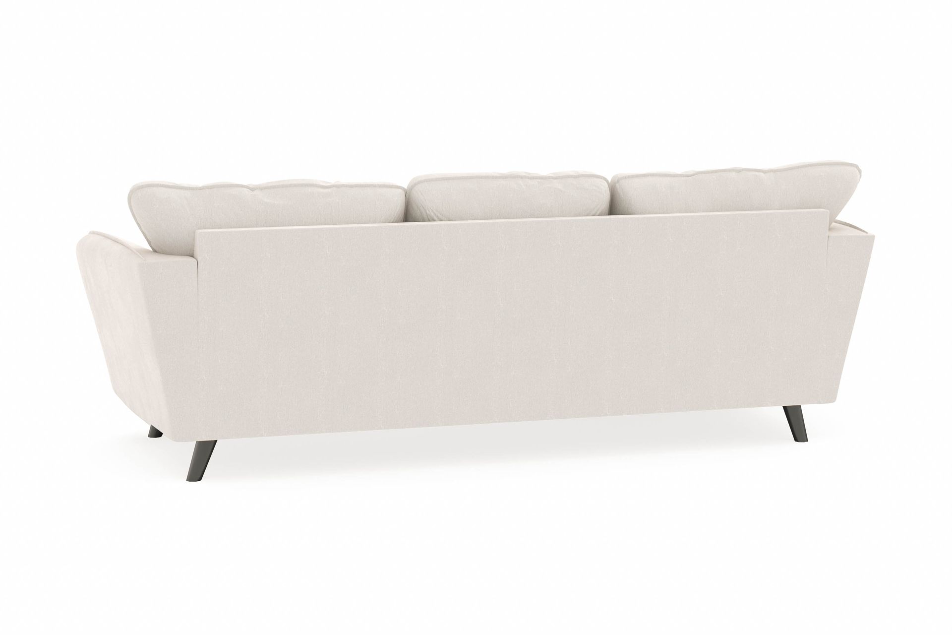 Trend Lyx 3-seters Venstrevendt L-formet Sjeselongsofa i Fløyel - Kremhvit - Møbler - Sofaer - Sofaer med sjeselong - 4 seters sofa med divan