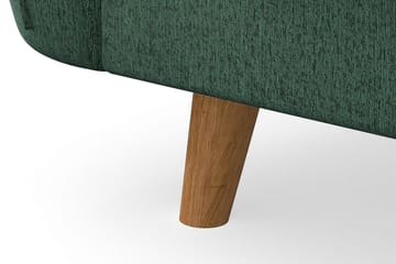 Trend Lyx 3-seters Venstrevendt L-formet Sjeselongsofa i Fløyel - Mørkegrønn - Møbler - Sofaer - Sofaer med sjeselong - 4 seters sofa med divan