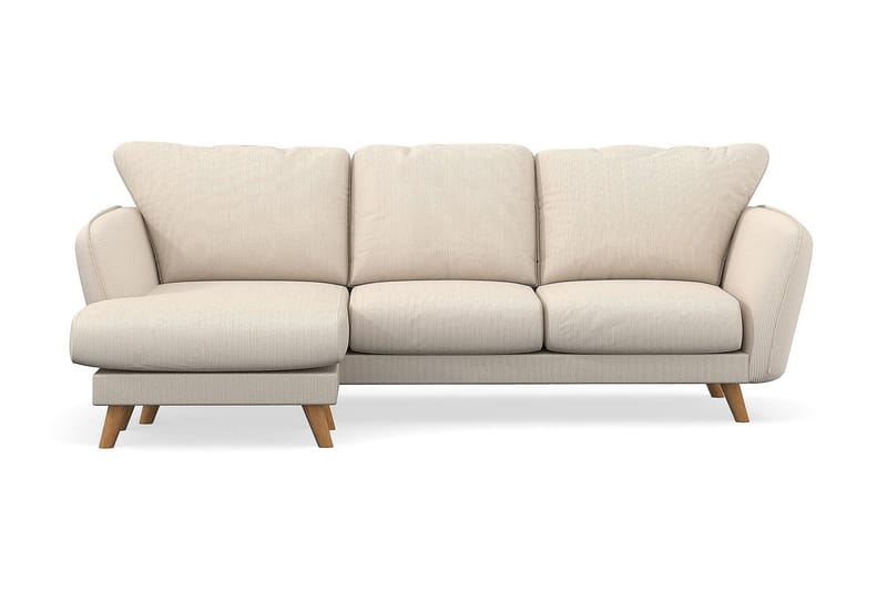 Trend Lyx 3-seters Venstrevendt L-formet Sjeselongsofa i Manchester - Beige - Møbler - Sofaer - Sofaer med sjeselong - 4 seters sofa med divan