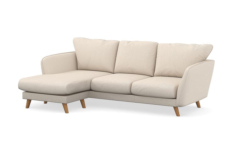 Trend Lyx 3-seters Venstrevendt L-formet Sjeselongsofa i Manchester - Beige - Møbler - Sofaer - Sofaer med sjeselong - 4 seters sofa med divan