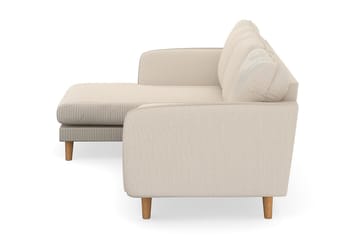 Trend Lyx 3-seters Venstrevendt L-formet Sjeselongsofa i Manchester - Beige - Møbler - Sofaer - Sofaer med sjeselong - 4 seters sofa med divan