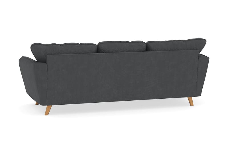 Trend Lyx 3-seters Venstrevendt L-formet Sjeselongsofa i Manchester - Mørk grå - Møbler - Sofaer - Sofaer med sjeselong - 4 seters sofa med divan