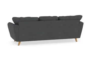 Trend Lyx 3-seters Venstrevendt L-formet Sjeselongsofa i Manchester - Mørk grå - Møbler - Sofaer - Sofaer med sjeselong - 4 seters sofa med divan