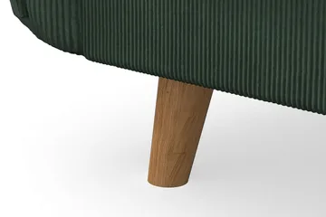 Trend Lyx 3-seters Venstrevendt L-formet Sjeselongsofa i Manchester - Mørkegrønn - Møbler - Sofaer - Sofaer med sjeselong - 4 seters sofa med divan