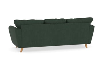 Trend Lyx 3-seters Venstrevendt L-formet Sjeselongsofa i Manchester - Mørkegrønn - Møbler - Sofaer - Sofaer med sjeselong - 4 seters sofa med divan