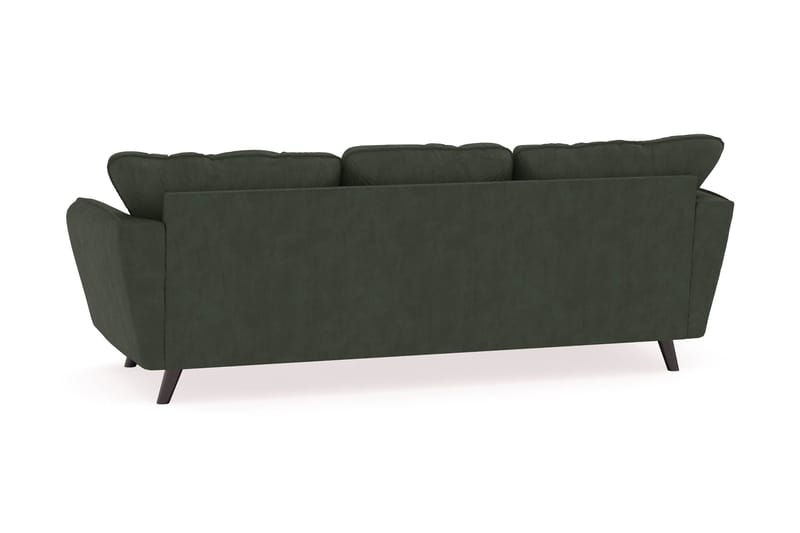 Trend Lyx 3-seters Venstrevendt L-formet Sjeselongsofa i Manchester - Mørkegrønn - Møbler - Sofaer - Sofaer med sjeselong - 4 seters sofa med divan