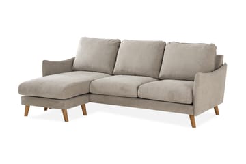 Trend Lyx 3-seters Venstrevendt L-formet Sjeselongsofa i Stoff - Beige - Møbler - Sofaer - Sofaer med sjeselong - 4 seters sofa med divan