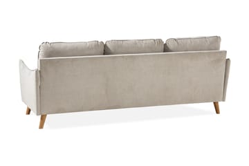 Trend Lyx 3-seters Venstrevendt L-formet Sjeselongsofa i Stoff - Beige - Møbler - Sofaer - Sofaer med sjeselong - 4 seters sofa med divan