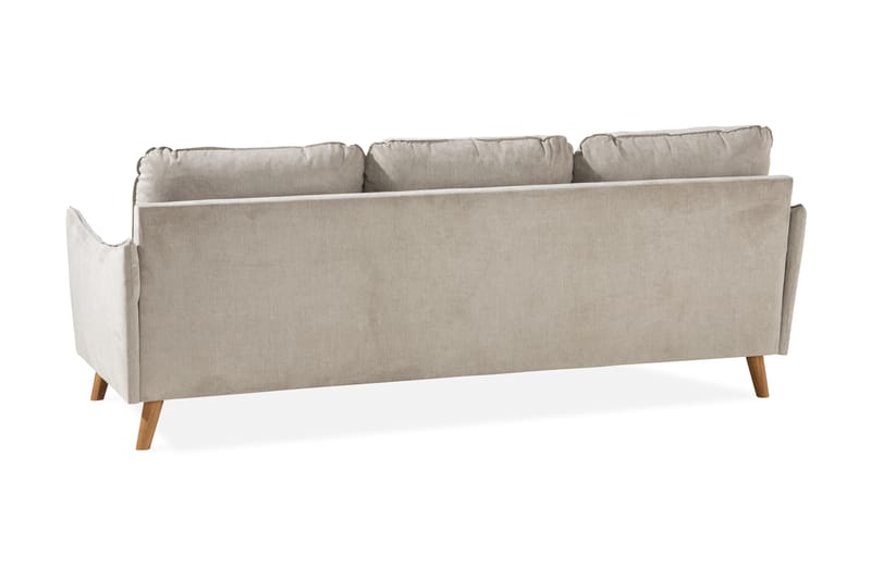 Trend Lyx 3-seters Venstrevendt L-formet Sjeselongsofa i Stoff - Beige - Møbler - Sofaer - Sofaer med sjeselong - 4 seters sofa med divan