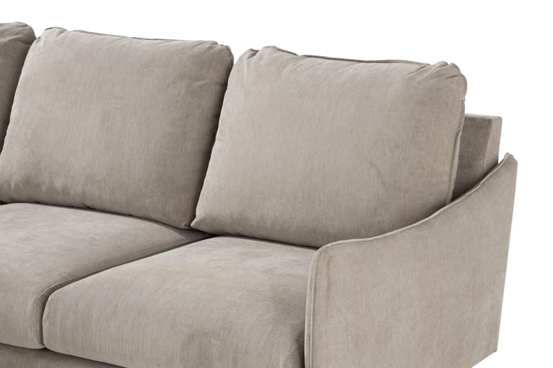 Trend Lyx 3-seters Venstrevendt L-formet Sjeselongsofa i Stoff - Beige - Møbler - Sofaer - Sofaer med sjeselong - 4 seters sofa med divan
