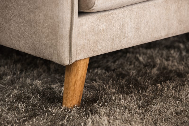 Trend Lyx 3-seters Venstrevendt L-formet Sjeselongsofa i Stoff - Beige - Møbler - Sofaer - Sofaer med sjeselong - 4 seters sofa med divan
