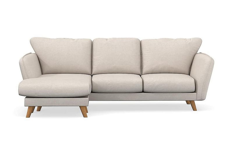Trend Lyx 3-seters Venstrevendt L-formet Sjeselongsofa i Stoff - Beige - Møbler - Sofaer - Sofaer med sjeselong - 4 seters sofa med divan