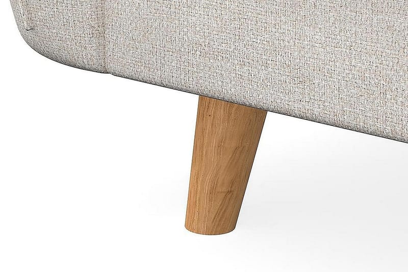 Trend Lyx 3-seters Venstrevendt L-formet Sjeselongsofa i Stoff - Beige - Møbler - Sofaer - Sofaer med sjeselong - 4 seters sofa med divan