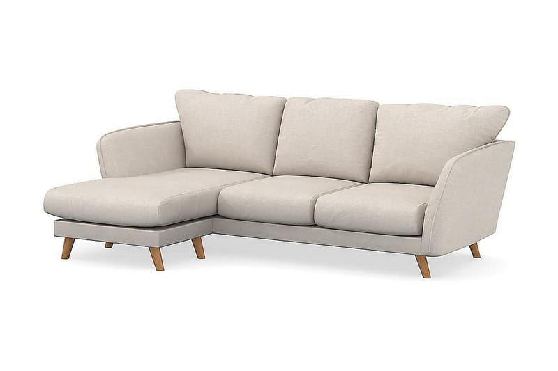 Trend Lyx 3-seters Venstrevendt L-formet Sjeselongsofa i Stoff - Beige - Møbler - Sofaer - Sofaer med sjeselong - 4 seters sofa med divan