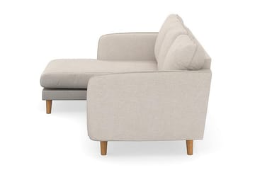 Trend Lyx 3-seters Venstrevendt L-formet Sjeselongsofa i Stoff - Beige - Møbler - Sofaer - Sofaer med sjeselong - 4 seters sofa med divan