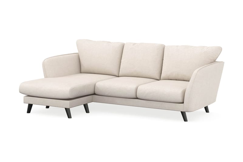 Trend Lyx 3-seters Venstrevendt L-formet Sjeselongsofa i Stoff - Beige - Møbler - Sofaer - Sofaer med sjeselong - 4 seters sofa med divan