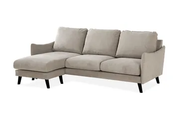 Trend Lyx 3-seters Venstrevendt L-formet Sjeselongsofa i Stoff - Beige - Møbler - Sofaer - Sofaer med sjeselong - 4 seters sofa med divan