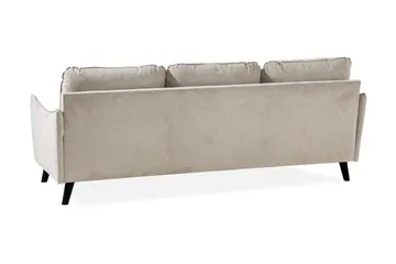 Trend Lyx 3-seters Venstrevendt L-formet Sjeselongsofa i Stoff - Beige - Møbler - Sofaer - Sofaer med sjeselong - 4 seters sofa med divan