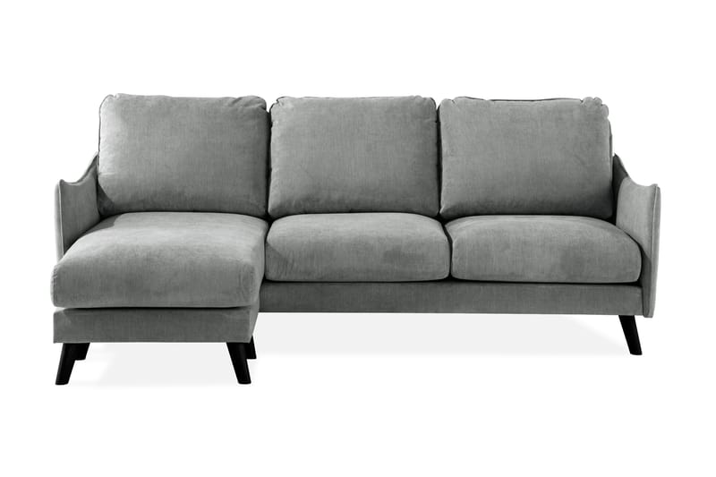 Trend Lyx 3-seters Venstrevendt L-formet Sjeselongsofa i Stoff - Grå - Møbler - Sofaer - Sofaer med sjeselong - 4 seters sofa med divan