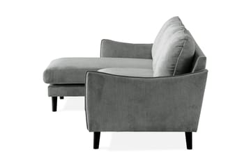 Trend Lyx 3-seters Venstrevendt L-formet Sjeselongsofa i Stoff - Grå - Møbler - Sofaer - Sofaer med sjeselong - 4 seters sofa med divan