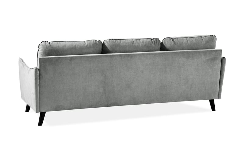 Trend Lyx 3-seters Venstrevendt L-formet Sjeselongsofa i Stoff - Grå - Møbler - Sofaer - Sofaer med sjeselong - 4 seters sofa med divan