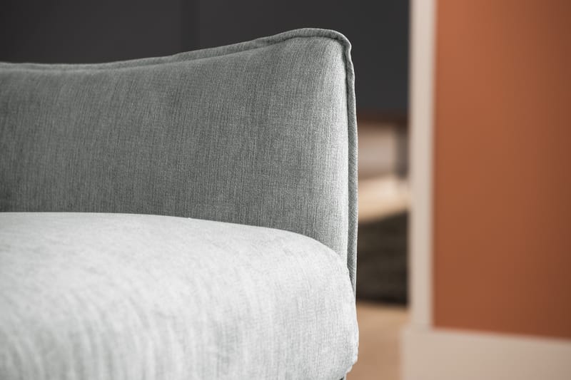 Trend Lyx 3-seters Venstrevendt L-formet Sjeselongsofa i Stoff - Grå - Møbler - Sofaer - Sofaer med sjeselong - 4 seters sofa med divan