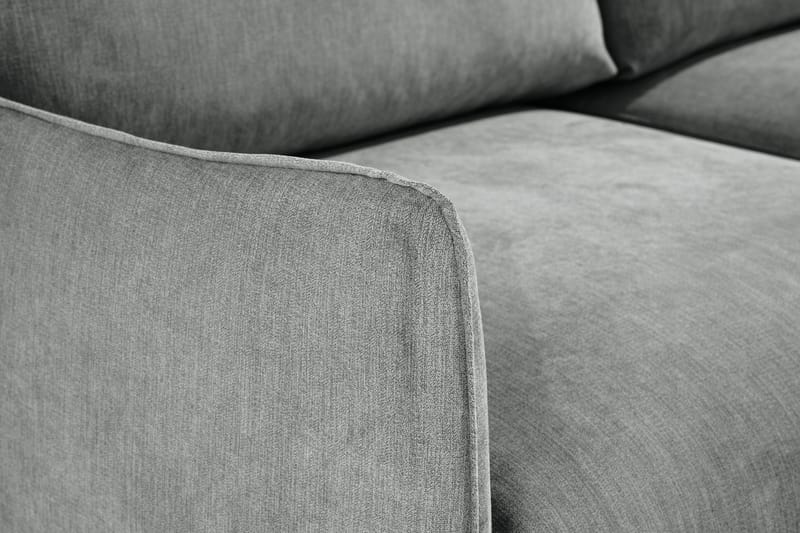 Trend Lyx 3-seters Venstrevendt L-formet Sjeselongsofa i Stoff - Grå - Møbler - Sofaer - Sofaer med sjeselong - 4 seters sofa med divan