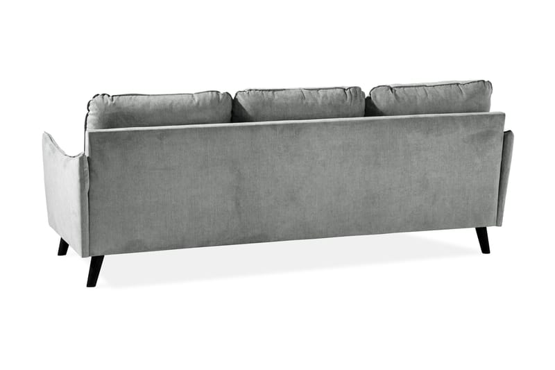 Trend Lyx 3-seters Venstrevendt L-formet Sjeselongsofa i Stoff - Grå - Møbler - Sofaer - Sofaer med sjeselong - 4 seters sofa med divan