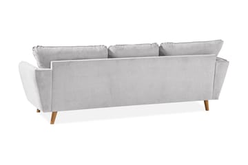 Trend Lyx 3-seters Venstrevendt L-formet Sjeselongsofa i Stoff - Lys grå - Møbler - Sofaer - Sofaer med sjeselong - 4 seters sofa med divan