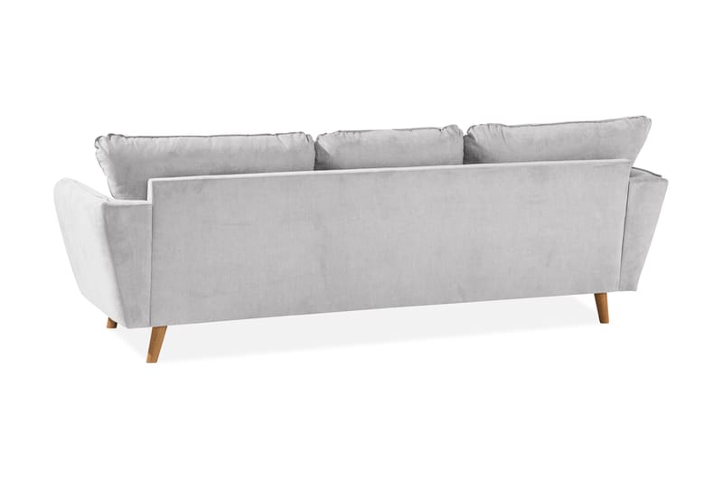 Trend Lyx 3-seters Venstrevendt L-formet Sjeselongsofa i Stoff - Lys grå - Møbler - Sofaer - Sofaer med sjeselong - 4 seters sofa med divan