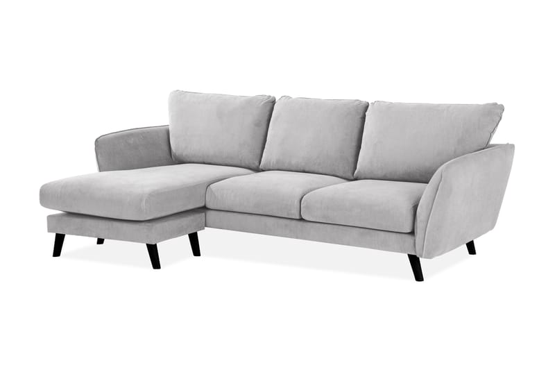 Trend Lyx 3-seters Venstrevendt L-formet Sjeselongsofa i Stoff - Lys grå - Møbler - Sofaer - Sofaer med sjeselong - 4 seters sofa med divan
