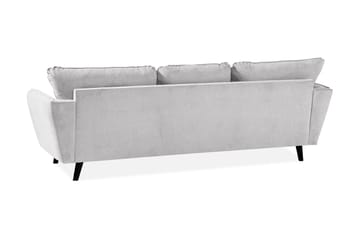 Trend Lyx 3-seters Venstrevendt L-formet Sjeselongsofa i Stoff - Lys grå - Møbler - Sofaer - Sofaer med sjeselong - 4 seters sofa med divan
