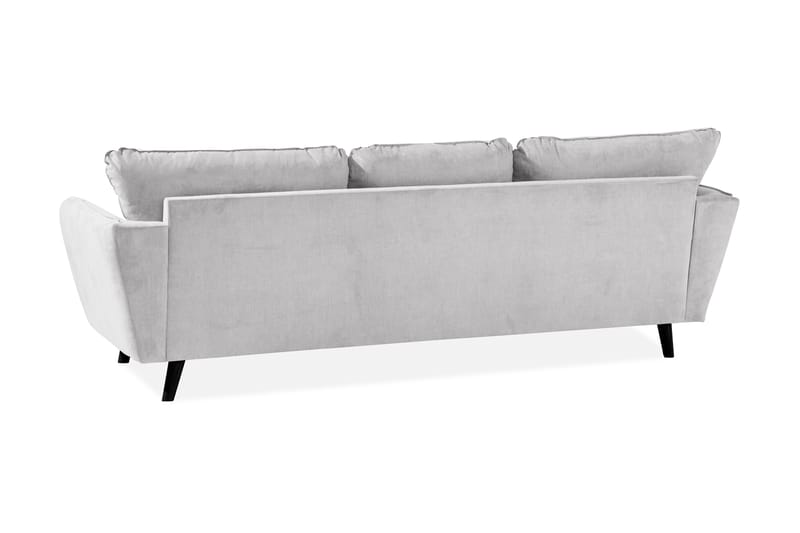 Trend Lyx 3-seters Venstrevendt L-formet Sjeselongsofa i Stoff - Lys grå - Møbler - Sofaer - Sofaer med sjeselong - 4 seters sofa med divan