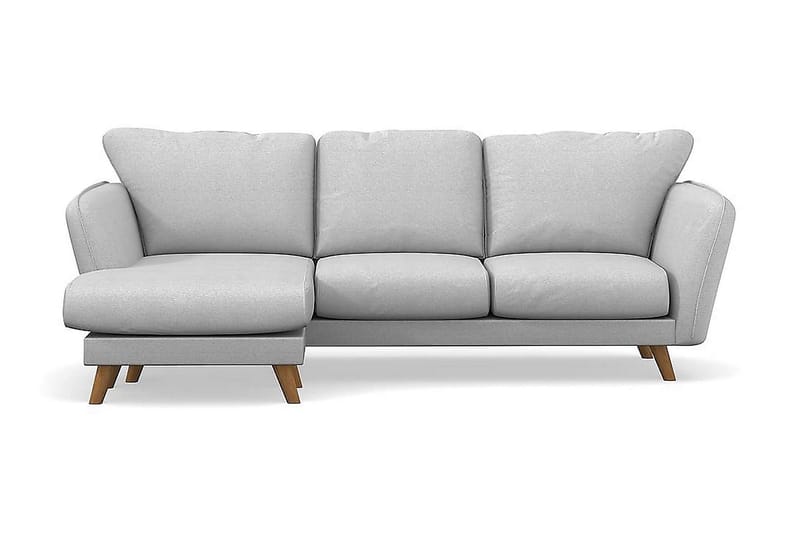 Trend Lyx 3-seters Venstrevendt L-formet Sjeselongsofa i Stoff - Lys grå - Møbler - Sofaer - Sofaer med sjeselong - 4 seters sofa med divan