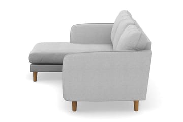 Trend Lyx 3-seters Venstrevendt L-formet Sjeselongsofa i Stoff - Lys grå - Møbler - Sofaer - Sofaer med sjeselong - 4 seters sofa med divan